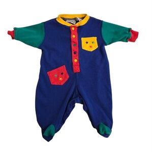 Vintage 1990s Y2K Miniwear Primary Colors One Piece Bodysuit